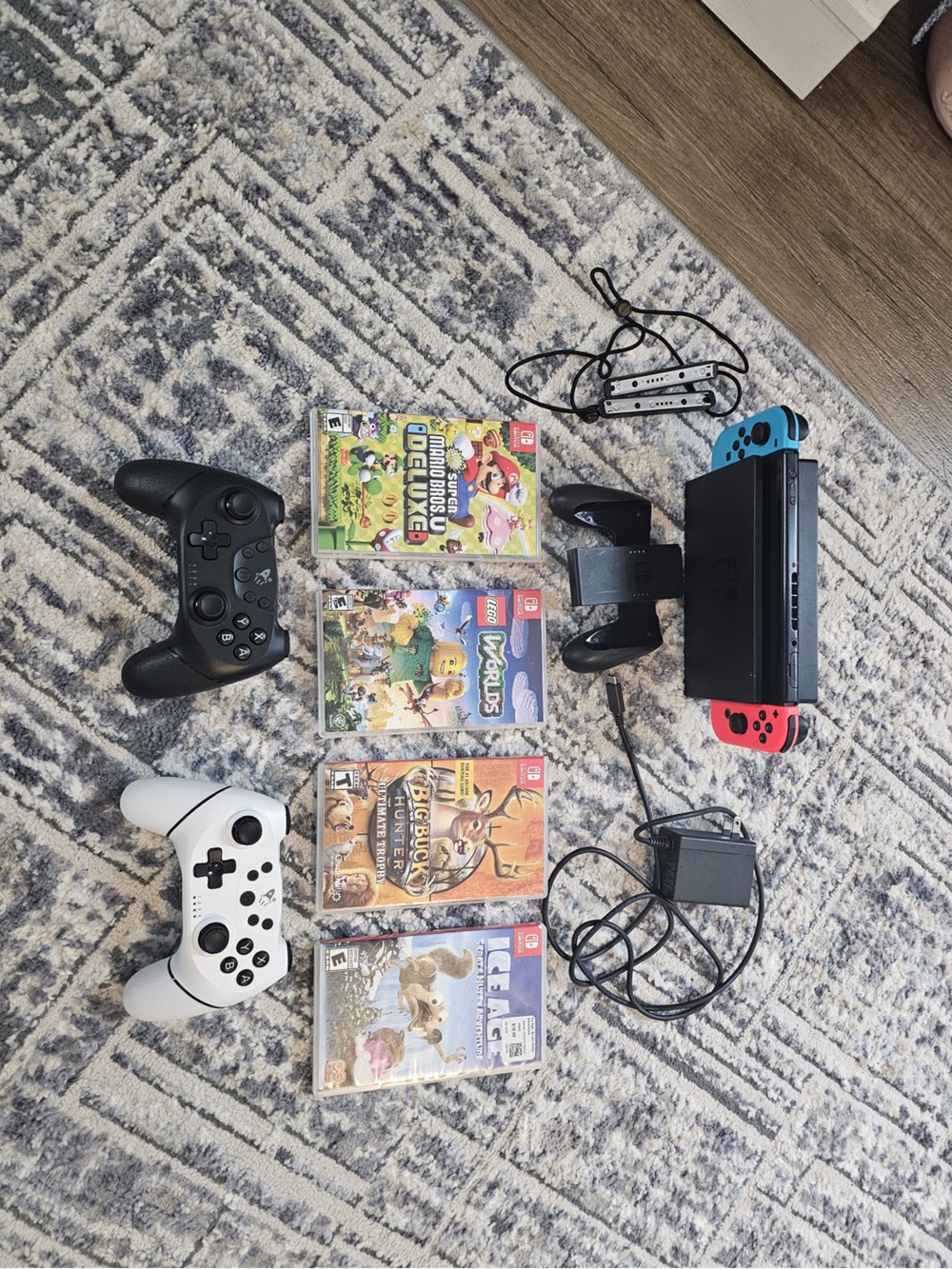 Nintendo Switch Console Bundle with Neon Red & Neon Blue Joy-Con and Accessories